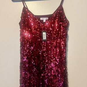 Stunning Red Sequin Midi Dress